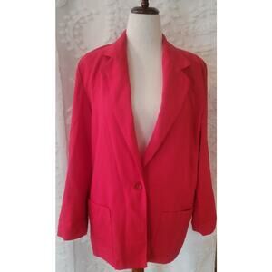 Vintage 90's BOHO Sag Harbor Red Cottage Blazer Size 12